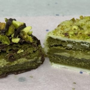 Pistachio filled cake pop